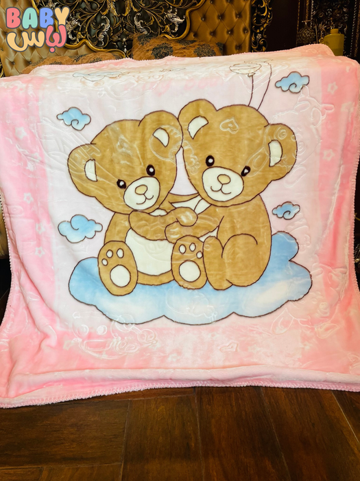 Bear Baby Pink Blanket