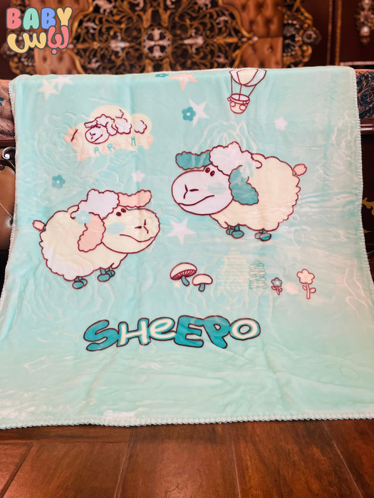 Sheepo Blue Baby blanket