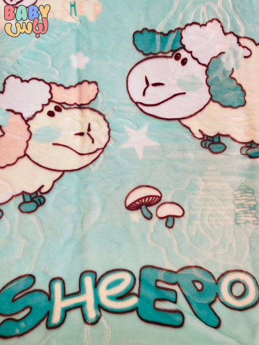 Sheepo Blue Baby blanket