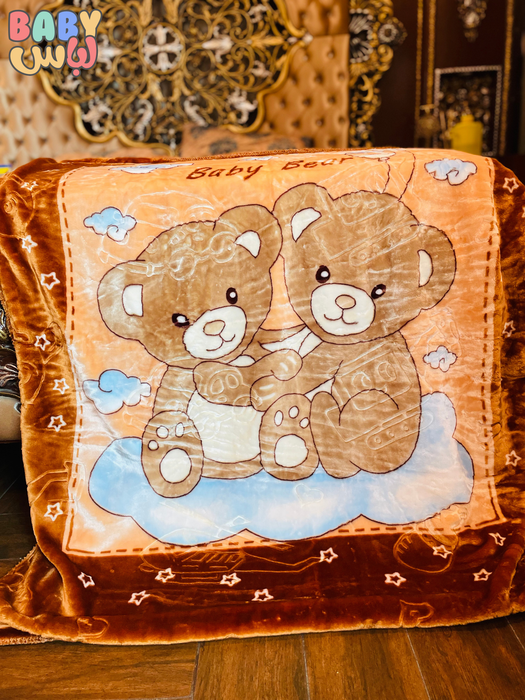 Bear Baby Brown Blanket