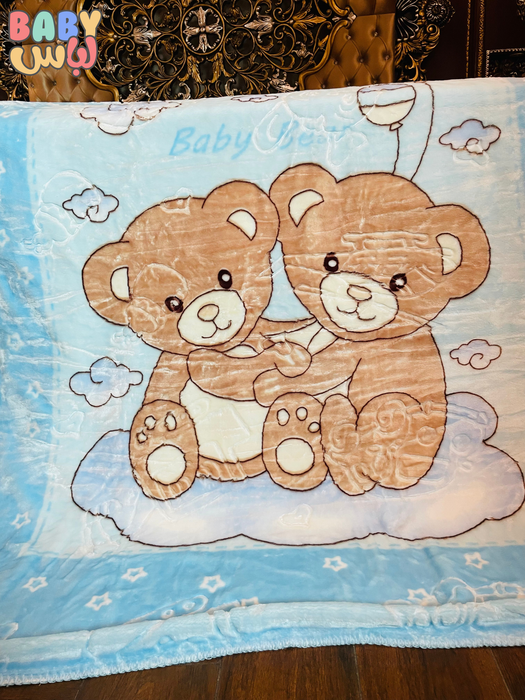 Bear Baby Blue Blanket