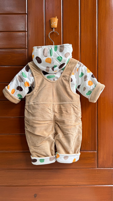 2 Pcs Beige Bob Baby Romper