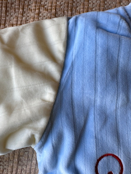 Blue Elephant Velour Baby Suit