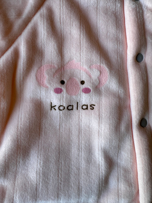 Pink Koala Velour Baby Suit