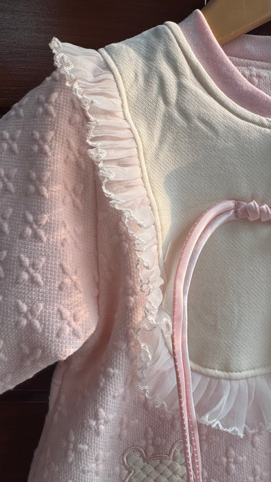 Premium Baby Pink Textured Romper