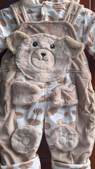 Bear Baby Brown Fur Romper