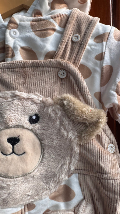 Bear Baby Brown Fur Romper